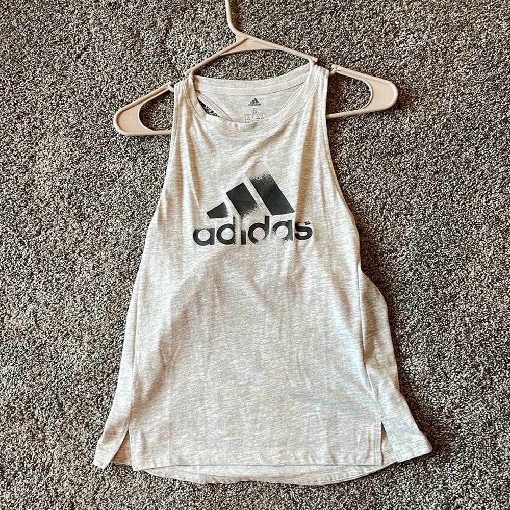 Women’s grey adidas tank top. Size small.